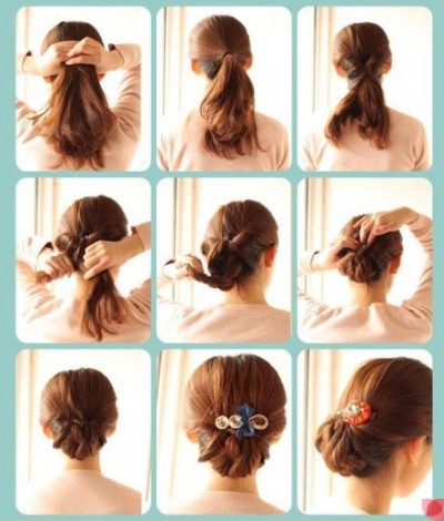 ヘアアクセサリーを使って簡単らくちんアレンジ