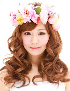花冠×ふんわりヘアー