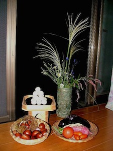 お月見のお供え物