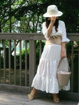 ワンピースと合わせる(春)