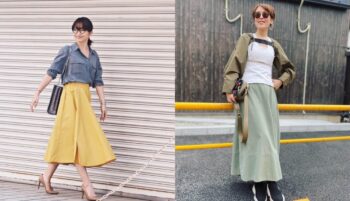 サーキュラースカートの春の大人コーデ！人気サーキュラースカート…