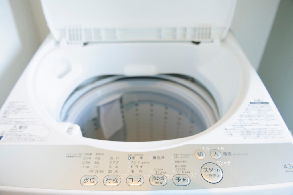 洗濯槽の黒カビを取る・予防する方法：洗濯機のフタは開けておく