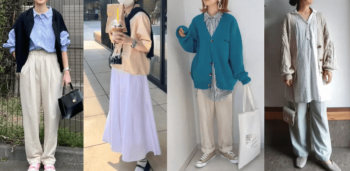 カーディガンとシャツの着こなし方！レディースのお手本コーデを紹…