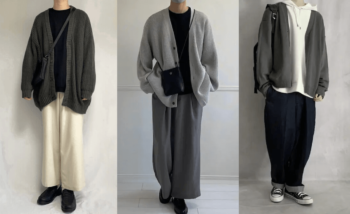 グレーのカーディガンのメンズの秋コーデ！おすすめのグレーカーデ…