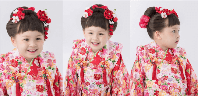 【3歳女の子】七五三で人気の髪型：古典的な日本髪スタイル