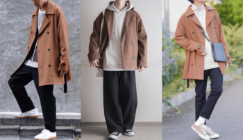 キャメルのPコートのメンズの着こなし！人気のキャメルPコートを…