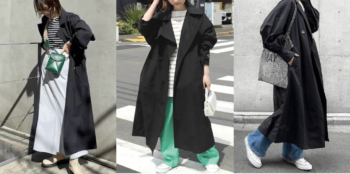 黒のトレンチコートでレディースのコーデ方法！おすすめトレンチコ…