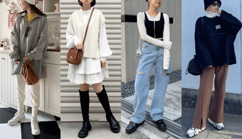 韓国ファッションの着こなし方法：レイヤードスタイル