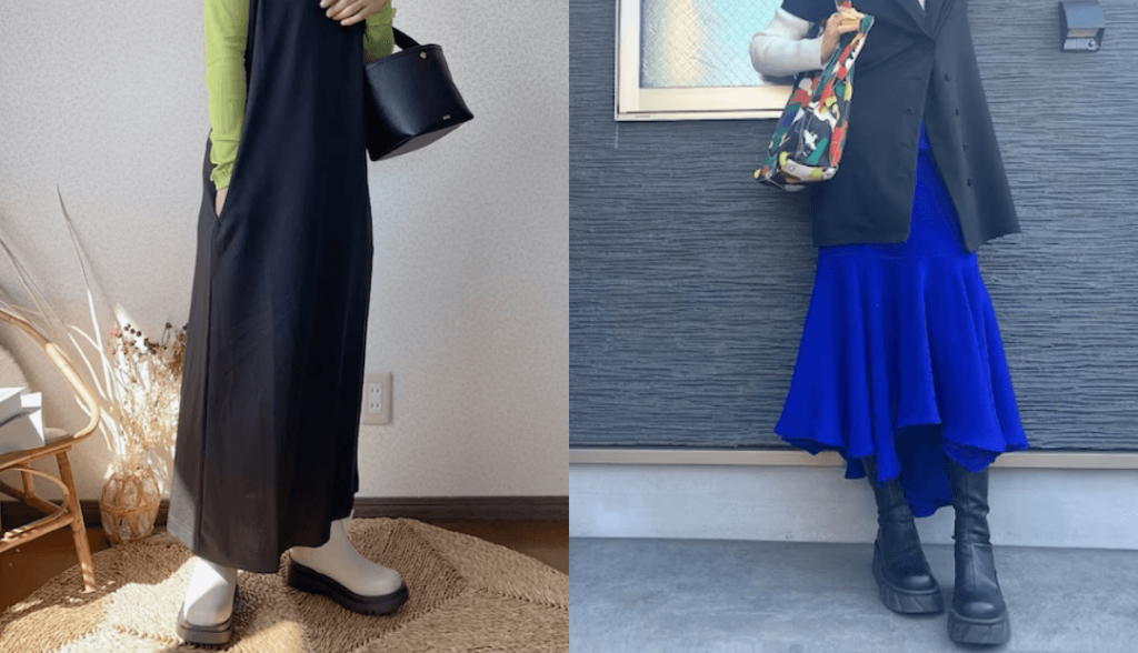 韓国ファッションの着こなし方法：ボリュームシューズ